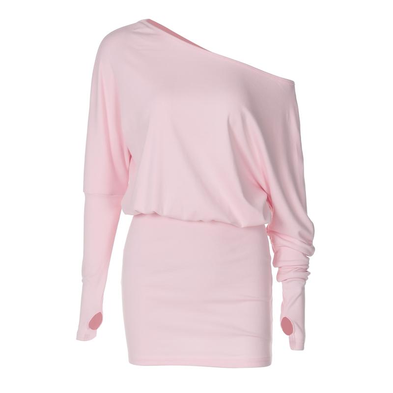 Women's Solid Sexy One Shoulder Cut Out Long Sleeve Bodycon Dress, Strapless Backless Plain Loose  & Slim Package Hips Mini Dress, Party Club Date Holiday Casual Dress, Ladies Spring Fall Winter Short Dresses Clothes Wear