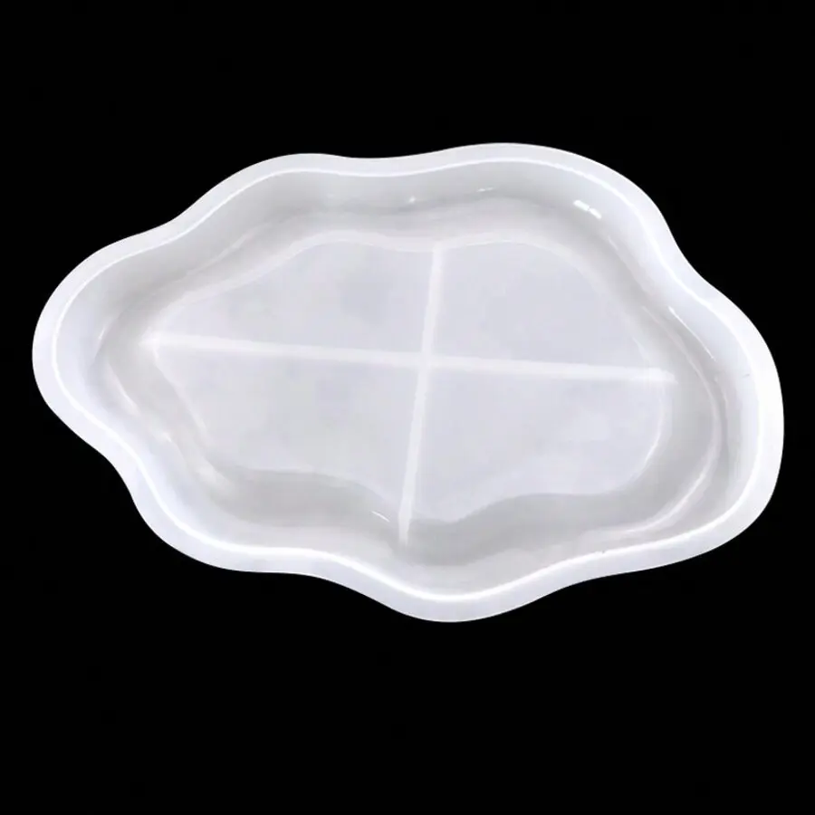 Cloud Shape Silicone Mold, Wave Edge Jewelry Tray Mold, DIY Epoxy Resin Casting Mold, Cement Gypsum Desktop Organizer Mold