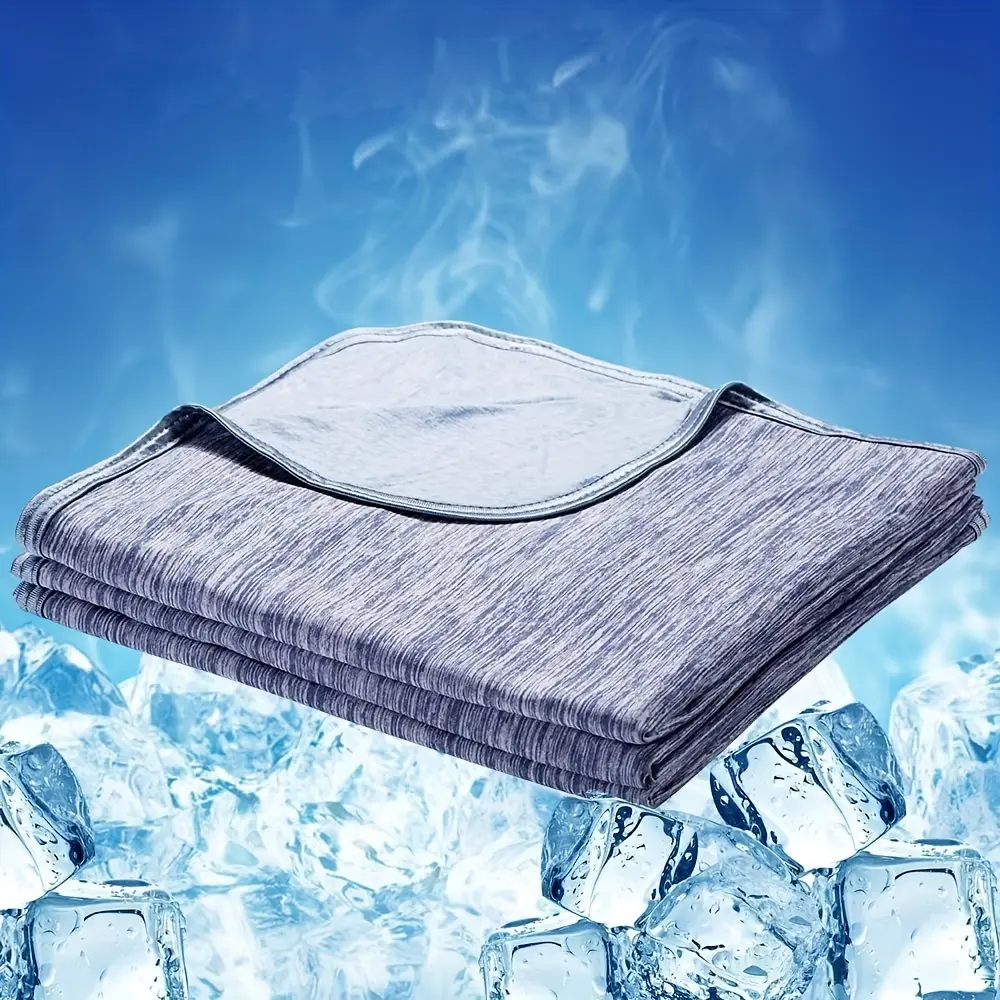 1 Pack Twin Size Revolutionary Cooling Blanket, Arc-Chill 3.0 Fiber Q-Max>0.5, Absorbs Heat to Relieve Night Sweats, Lightweight Summer Cold Blanket for Hot Sleepers, Grey