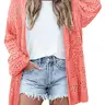 Women's Plain Knitting Cardigan, Casual Loose Long Sleeve Cardigan, Fashion Women's Knitwear for Daily Wear, Tops, Fashion Knitwear Clothing