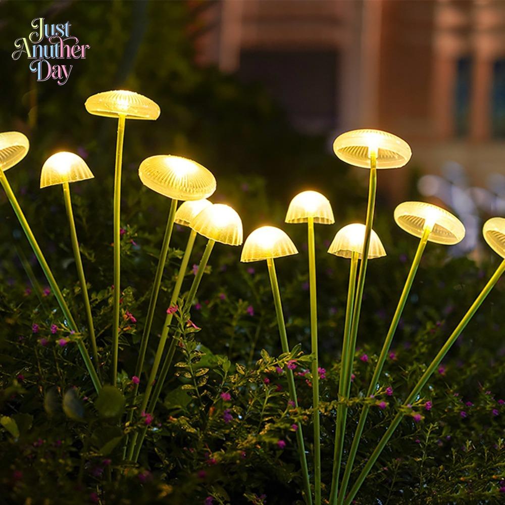 Solar Jellyfish Light Outdoor Garden Landscape Fiber Optic Ambient Light Garden Balcony Decoration Mushroom Ground Plug Lawn Light