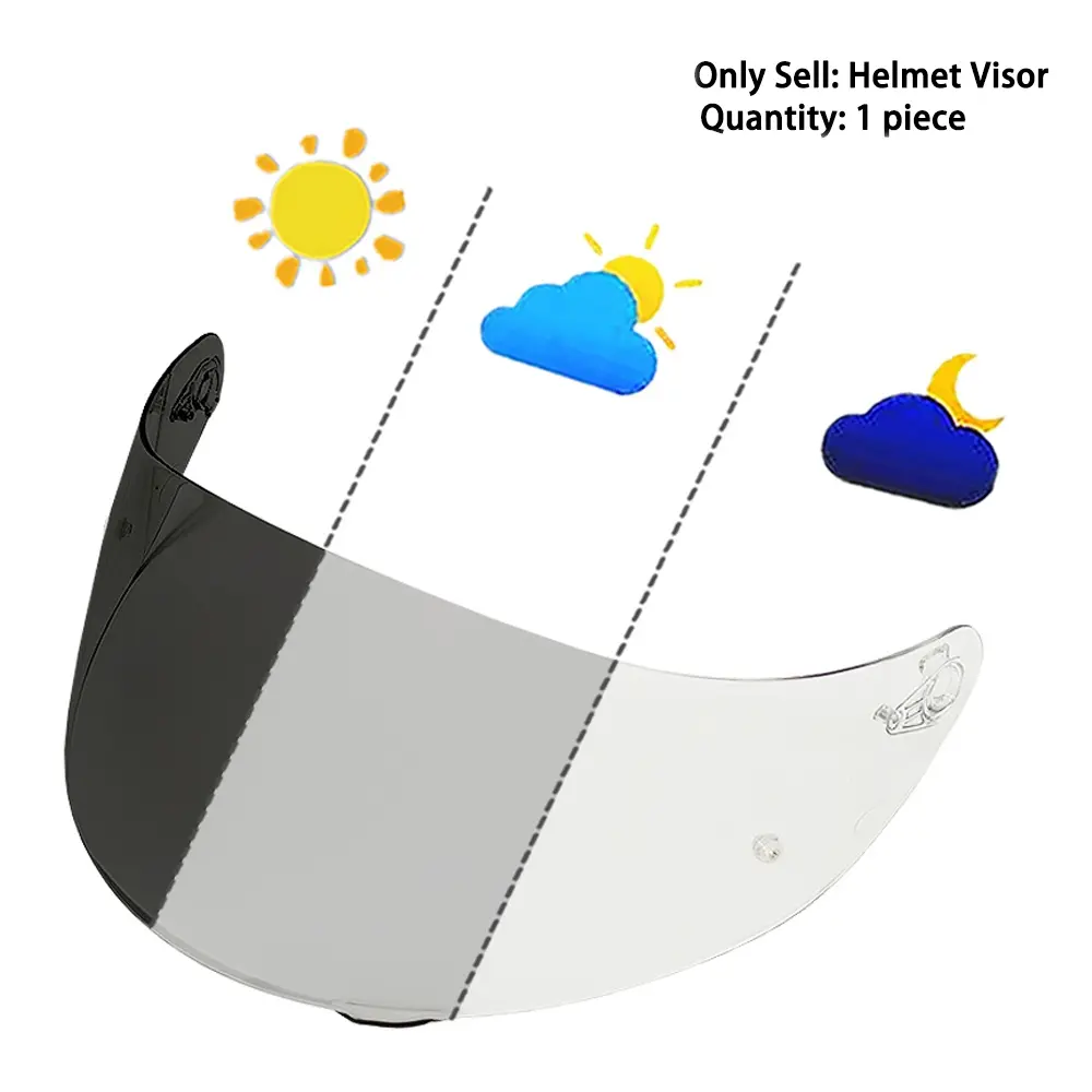 K1,K1S Helmet Photochromic Visor Replacement,UV Protective Scratch-Resistant Helmet Face Shield Windproof Visor Compatible with AGV K1,K1S,K3SV,K5,K5S