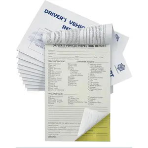 Detailed Driver's Vehicle Inspection Report 10 Pack Book Format, 2-Ply Carbonless, 5.5" x 8.5", 35 Sets of Forms per DVIR Log Book for Truck Drivers,FMCSR Compliant with Easy Tear-Out