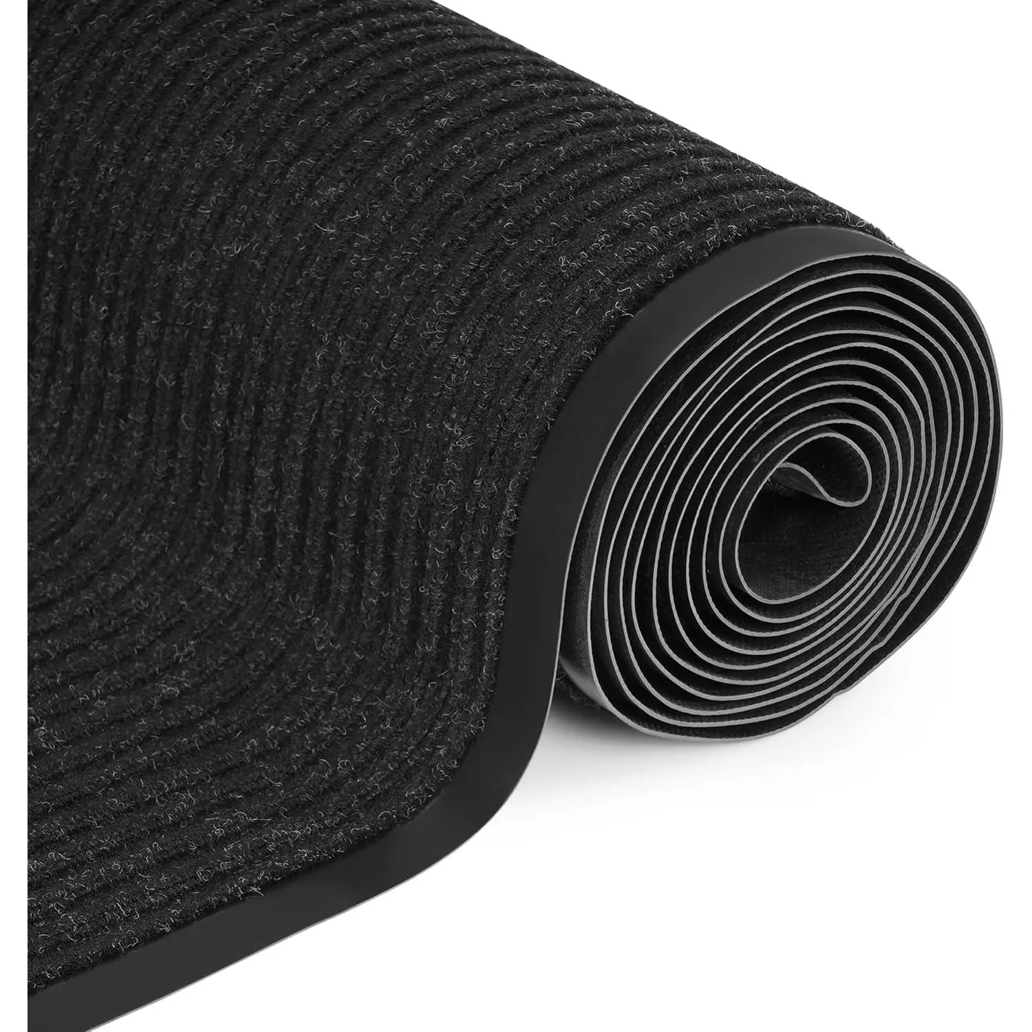 Commercial Runner Rug, 3'x10' Heavy Duty Rubber Back Entry Mat, Non Slip Outdoor Indoor Floor Mat, Stain Resistant Wear Resistant Doormat for Hotel Lobby Office Home Entrance (3'x10'Black)