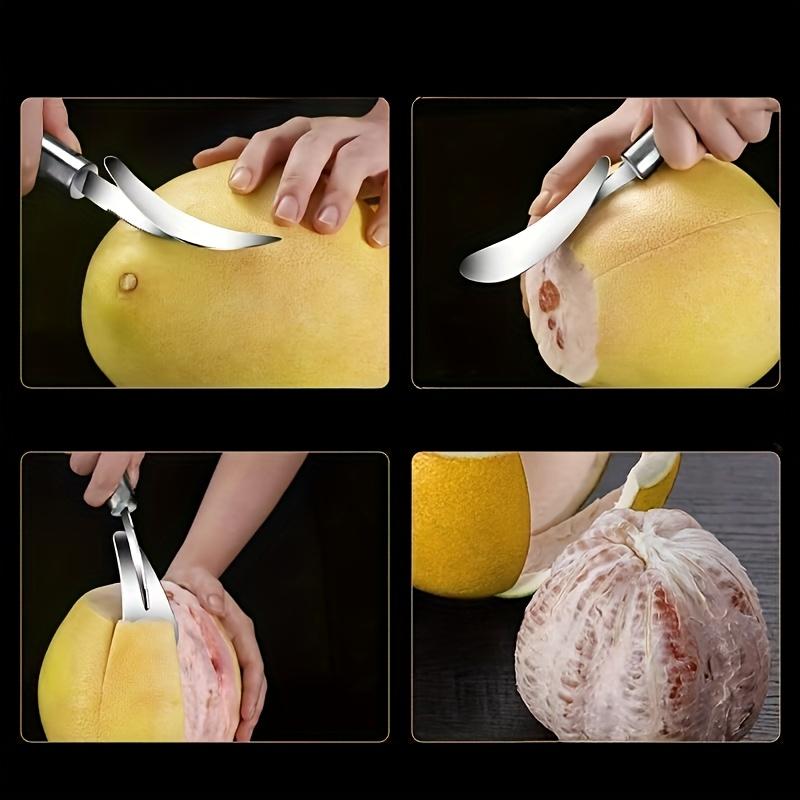 2025 HOT Creative Ergonomic Stainless Steel Peeler - Orange & Lemon Peeler with Curved Handle for Easy Citrus Peeling - Perfect for Restaurants