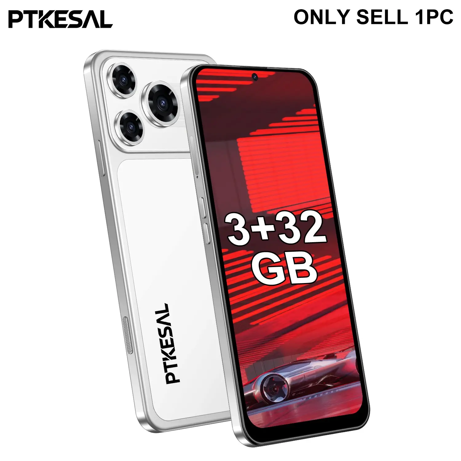 PTKESAL-4G Global Unlock for G18 Pro Max: 3GB+32GB RAM, Android 10, 2+5MP cameras, 6.56-inch display, 3500mAh battery, MTK6739 processor, facial unlocking, and external one-button shutter button, Smartphone.