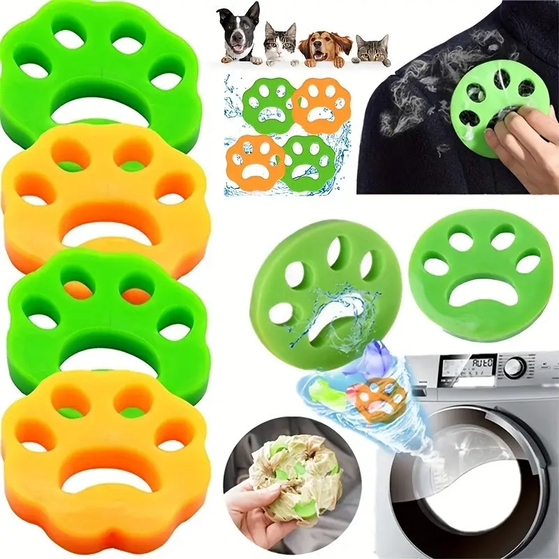 Reusable Silicone Lint Remover Balls for Easy Clean Laundry Pet Hair Removal, Efficient Hair Removal, Reusable Washing Machine Lint Catcher, Easy Fur & Lint Cleaner for Washing Machines and Dryers