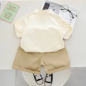 Children Boys Chinese Style Tang Costume Summer Casual Panda Print T-shirts + Shorts 2Pcs/Sets Kids Casual Infant Outfits 1-5Y