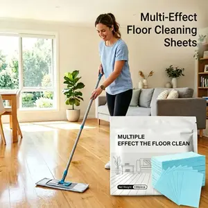 100 Pack Floor Cleaning Tablets Sheets Concentrated Mild Scent Cleaner & Polish For Hardwood Laminate Tile RV Surfaces Antibacterial Deodorization Maintenance