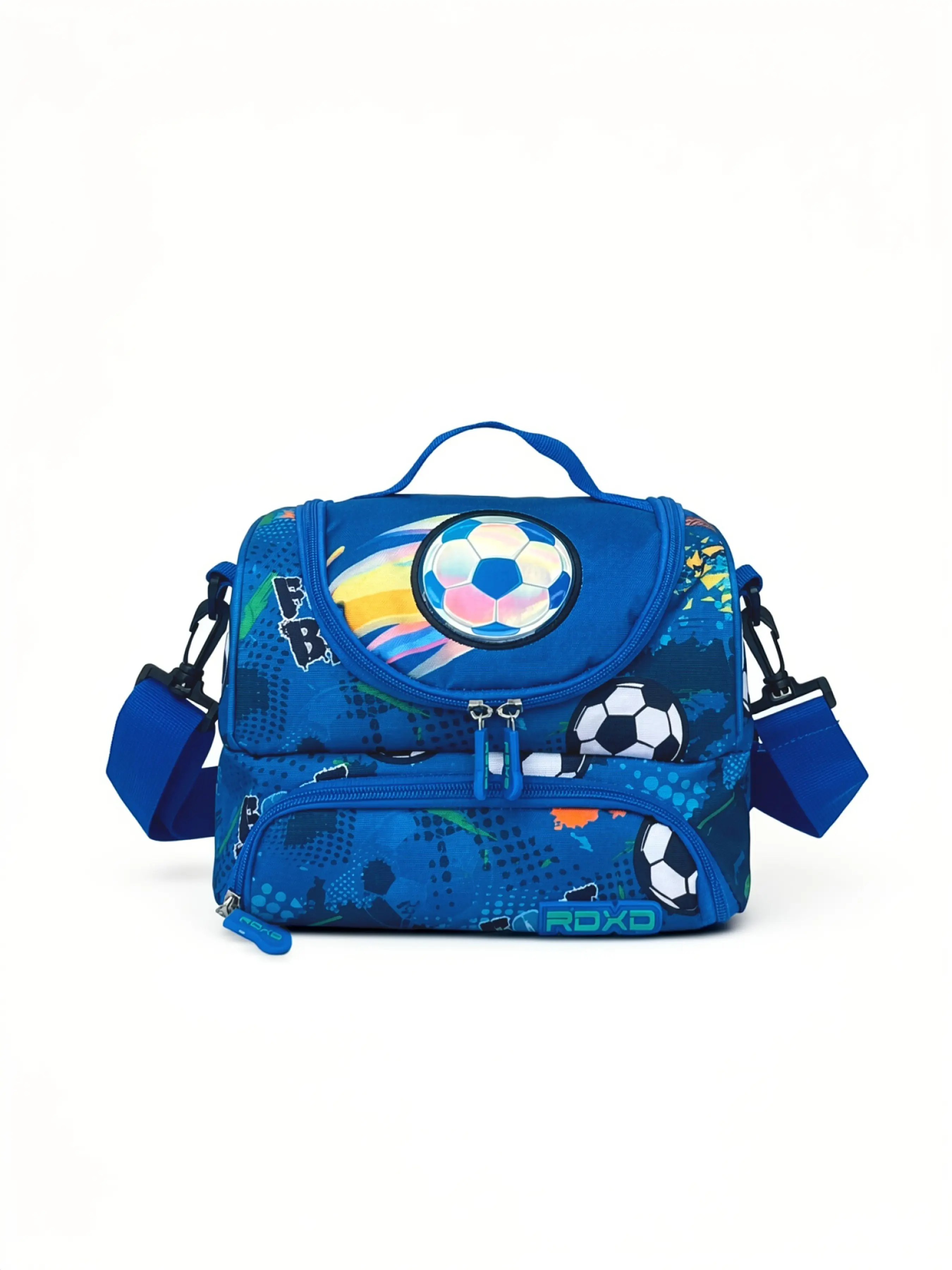 Cartoon Lunch Bag for Bento Box, Large Capacity Dual Layer Crossbody Bag, Lightweight Snack Container, School, Camping, Daily Use, Back-To-School Gift