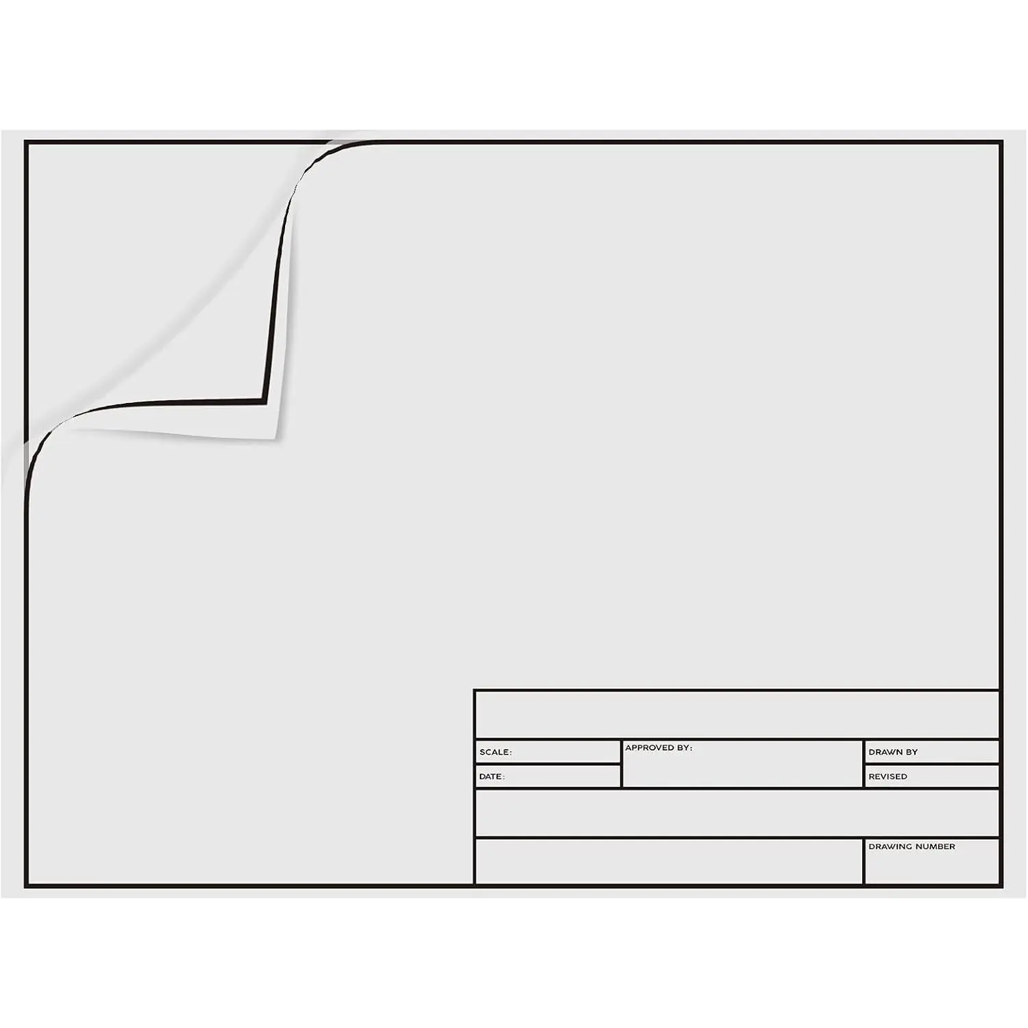 10 Sheets Architectural Vellum Paper 18" x 24" Drafting Vellum Tracing White Translucent Drafting Paper Rag with Border and Title Block for Drawing Sketching Architecture Building