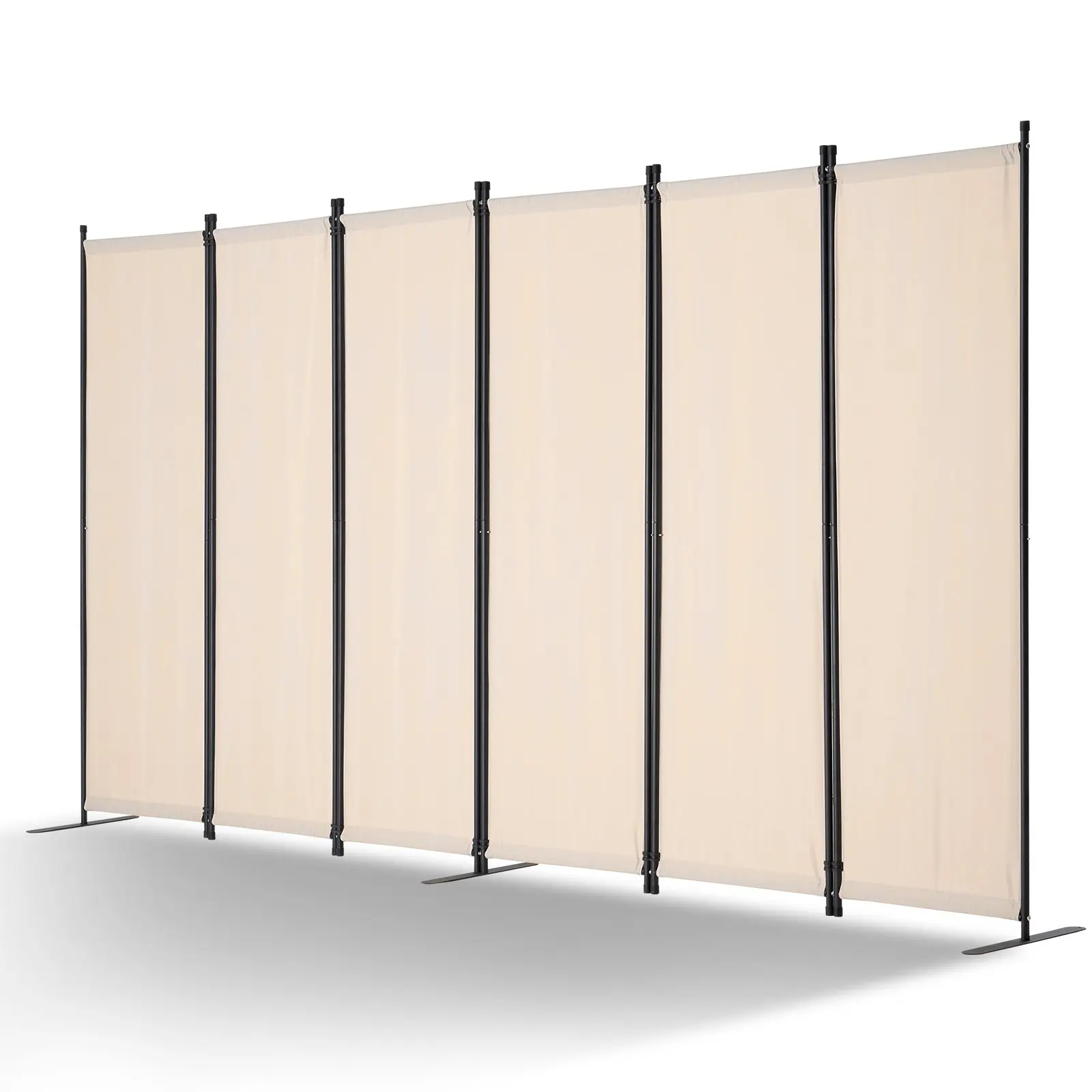 【DealsForYouDays】VEVOR Room Divider, 6 Panel Room Divider, Folding Privacy Screen and Portable Partition Divider for Room Separation, Freestanding Room Partitions for Office, Bedroom, Study, Beige