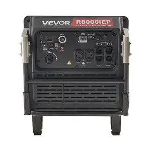 VEVOR Inverter Generator, 10KW Peak Watt Inverter Generator, Remote Start Inverters Generators for Home Outdoor, Gas Powered, Stable Power, CO Sensor, RV Ready 1A 2.1A Outlet (6.8KW Operating Power)