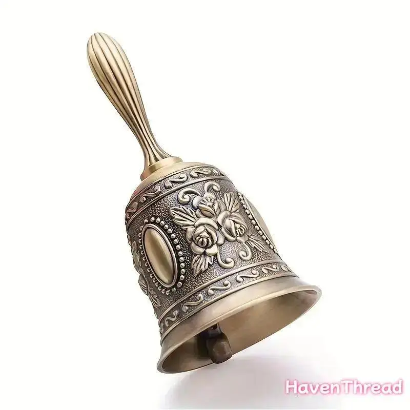 Vintage Brass Pengling Call Bell - Unisex Traditional Percussion Musical Instrument, Elegant Celebration Accessory for Weddings, Garden Gatherings by Lumina Accent Co.