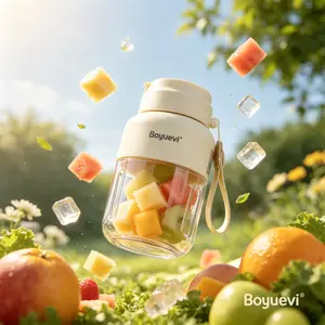 BOYUEVI Portable USB Rechargeable Juicer Blender, 1350ML Large Capacity Personal Smoothie Maker with Ice Crushing, for Protein Shakes, Fresh Juice, home,Travel, Gym & Office squeezer