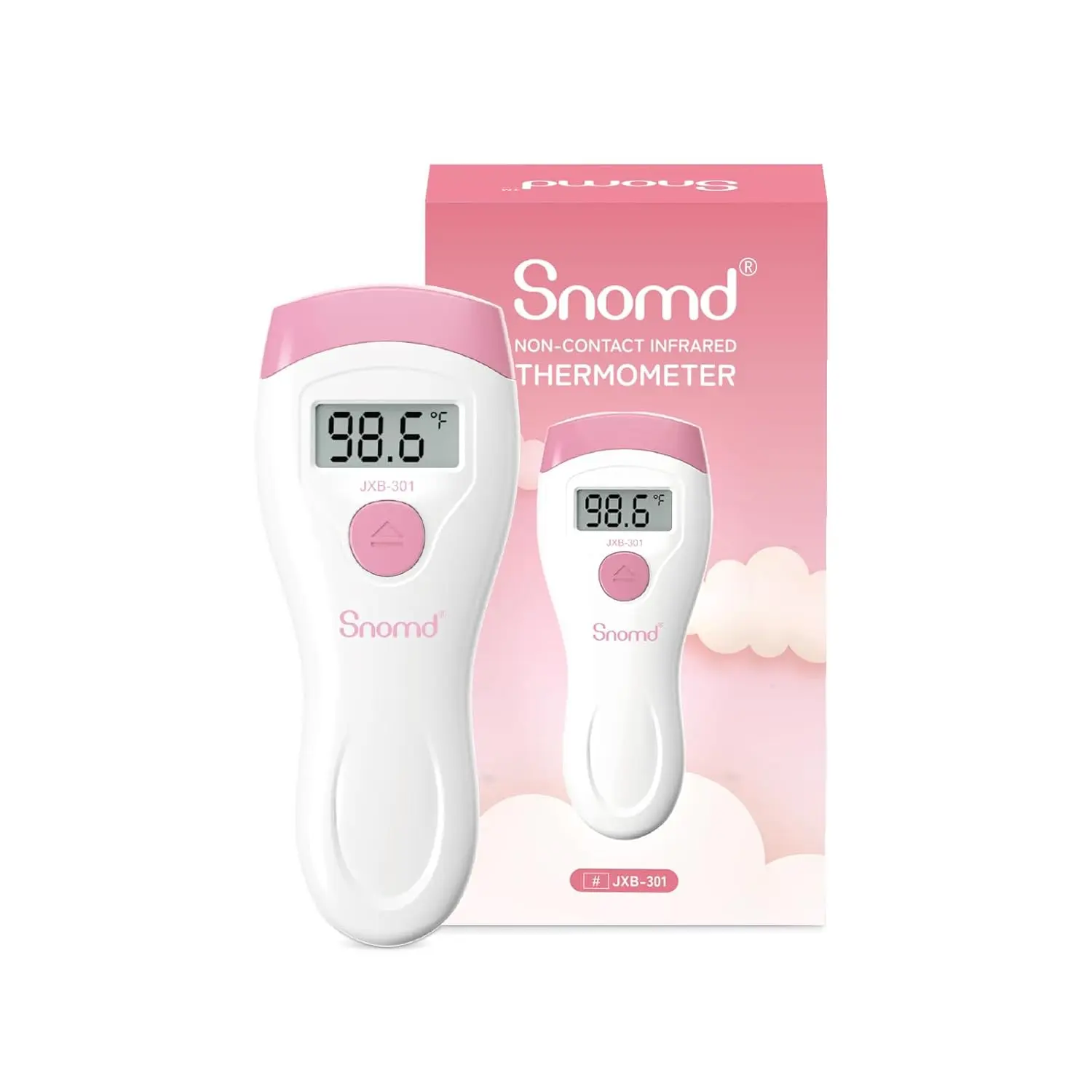 Medical-Grade Non-Touch Backlit Forehead Infrared Thermometer - 2-in-1 Accurate Digital Thermometer for All Ages, Portable Health Device with Fever Alarm, Instant Reading