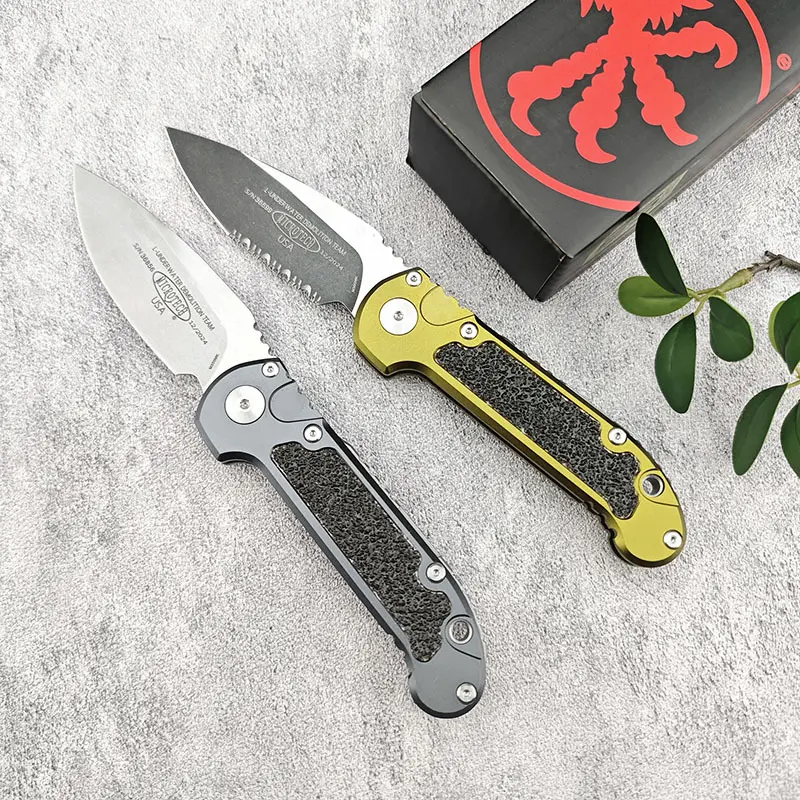 Folding Pocket Knife D2 Steel Blade Aluminum Handle EDC Outdoor Camping Hunting Survival Knife 3.4 Inch