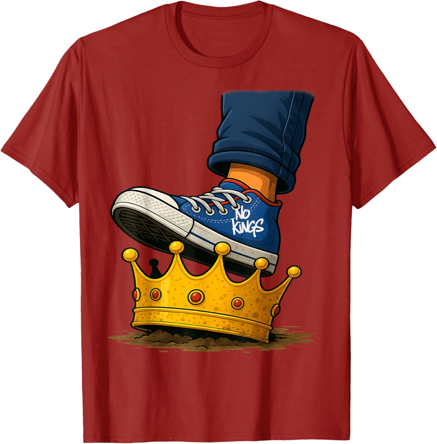 No Kings Shoe On Crown T-Shirt