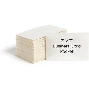 Self-Adhesive Clear Poly Pockets for Document Storage, Comes with Storage Labels, 100 Pieces per Box, 103 Mm W x 76 Mm H, Item 68123