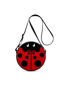 Lightweight crossbody shoulder bag with 2D ladybug print, an ideal gift for female friends; wearable as crossbody, single-shoulder, double-shoulder or hand-held, suitable for commuting, outdoor trips, travelling, casual daily use and campus life