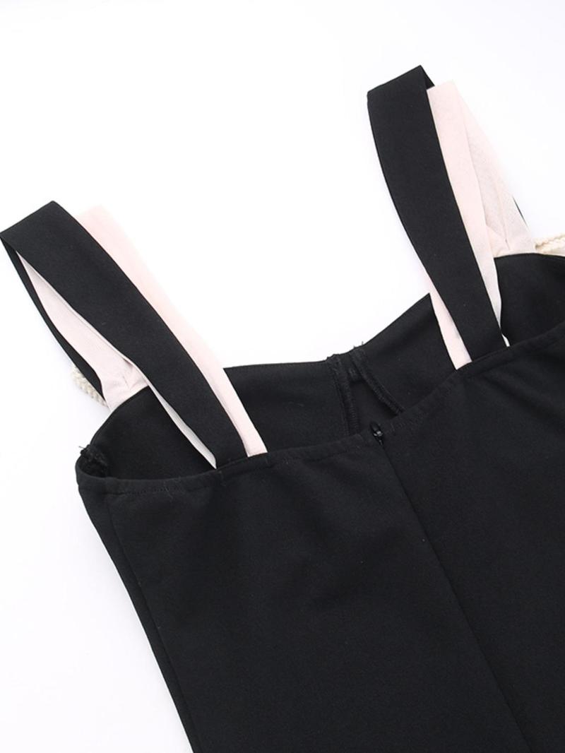 Women's Colorblock Zipper Back Dress, Elegant Sleeveless Formal Dress for Easter Party Wedding Guest Gown, Ladies Summer Clothes, Elegant Dresses