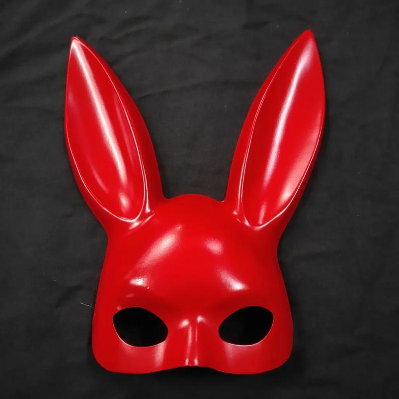 Anime Bunny Mask for Women Girls with Ears and Princess Rabbit Headband Perfect for Masquerade Parties Cosplay Costume Props 26*35cm