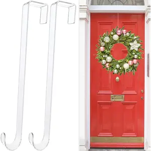 Clear Wreath Hanger Hooks, 15 in, 2 Pack Non Scratch Over The Door Hooks, Fall Halloween Christmas Decorations Indoor Outdoor, Welcome Sign for Front Door Decorfidget toys