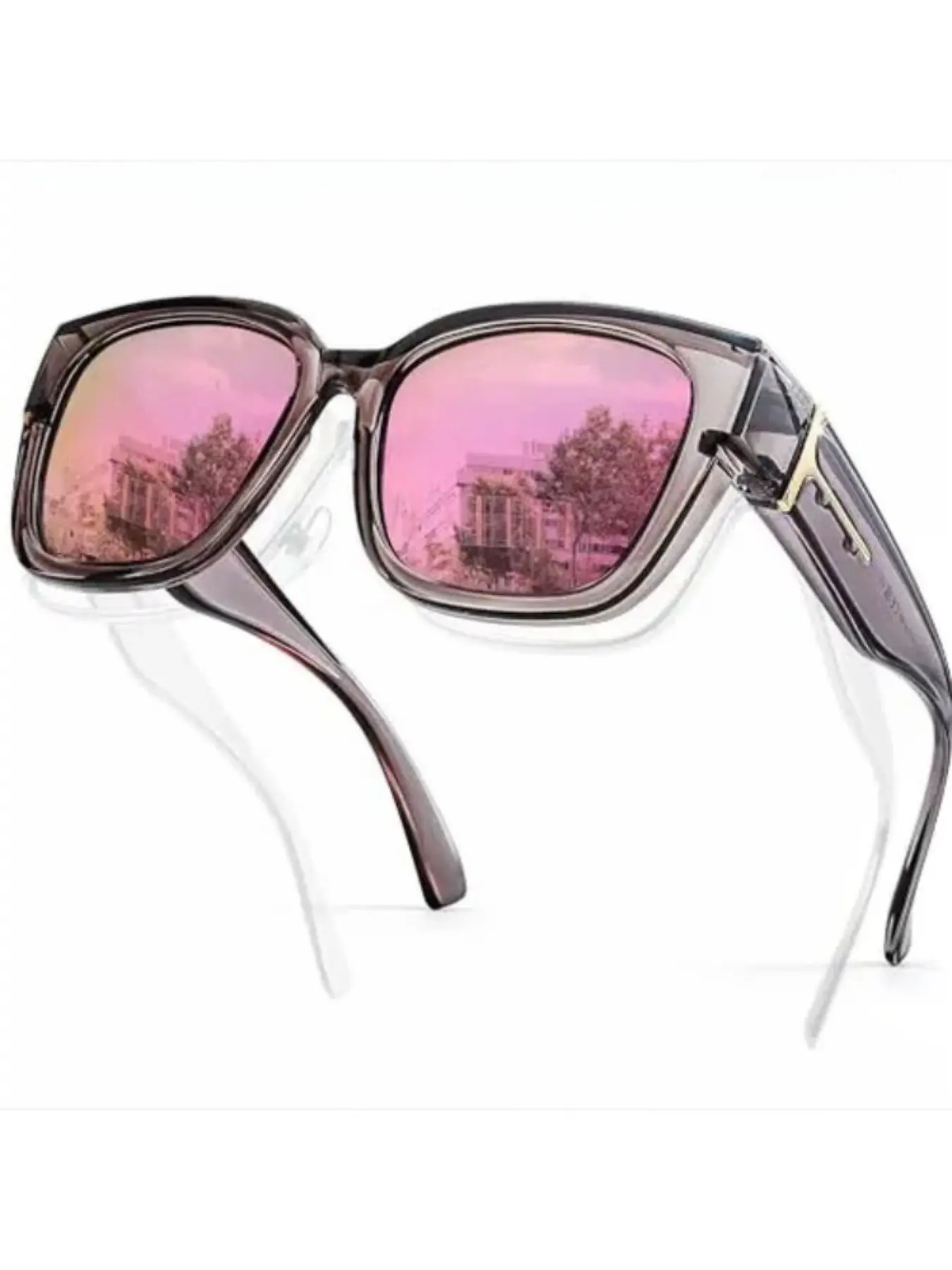 Fitover Polarized Sunglasses, Large Frame Square Lenses, Uv400 Protection, Comfortable Fit, Unisex, Ideal for Driving & Outdoor Activities