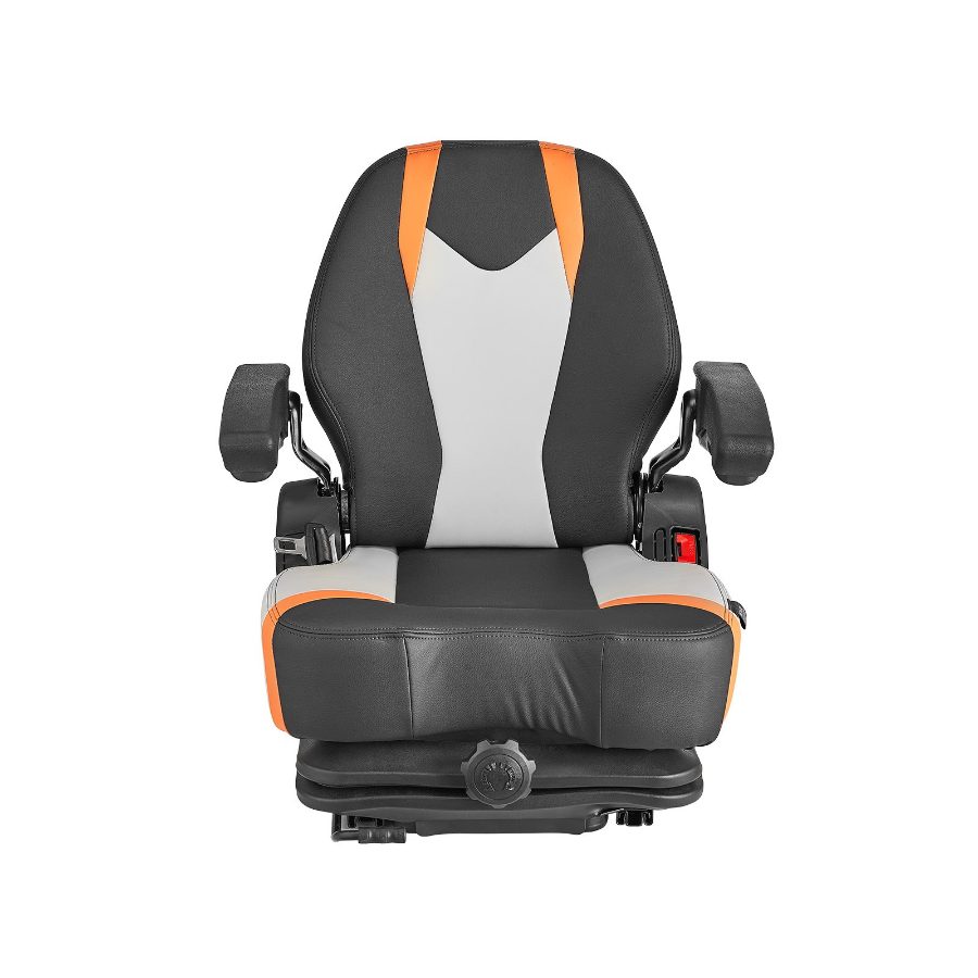 VEVOR Universal Forklift Seat, Tractor Suspension Seat with Adjustable Back, Armrest Safety Belt, Secure Fold Down Tractor Seat with Micro Switch, Lawnmower Seat for Skid Loader Bulldozer