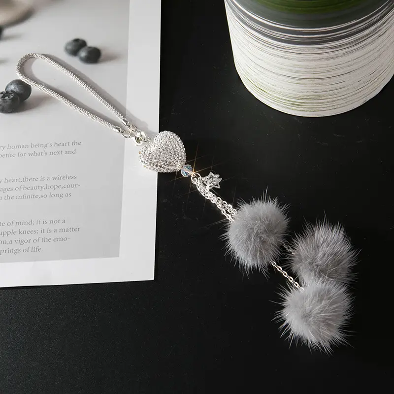 White Heart + Gray Faux Fur