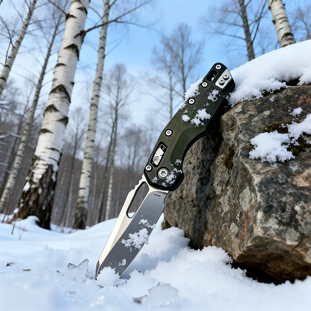 MSI Standard Issue RAM-LOK EDC Essential Folding Knife - M390 Steel Blade, Standard Drop Point, G10 Handle, Button Lock, Compact Carry Camping Gear