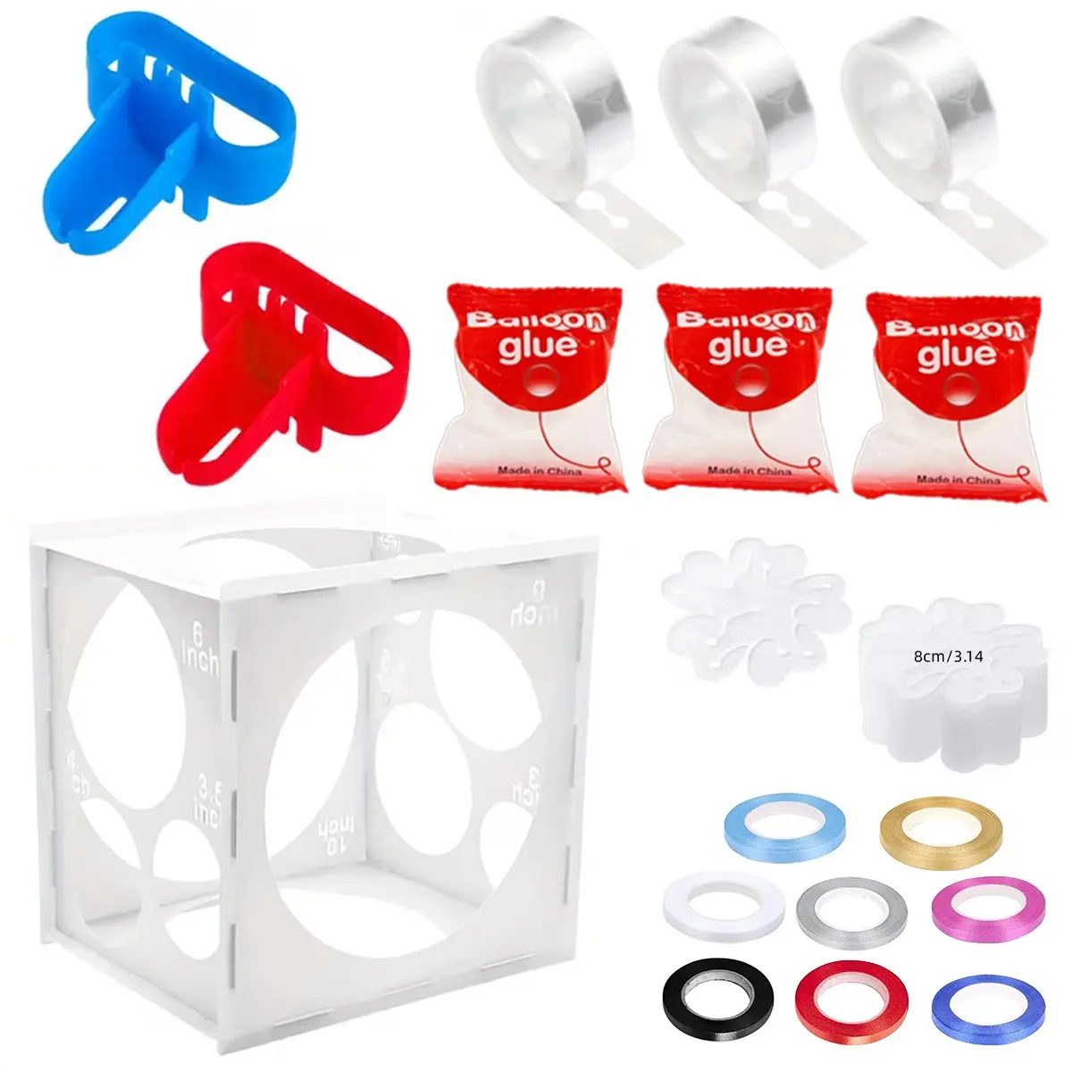 Balloon Size Measurement Box, Cube Balloon Measuring Tool, Birthday Party Balloon Making Supplies, Essential Balloon Tools, Decoration