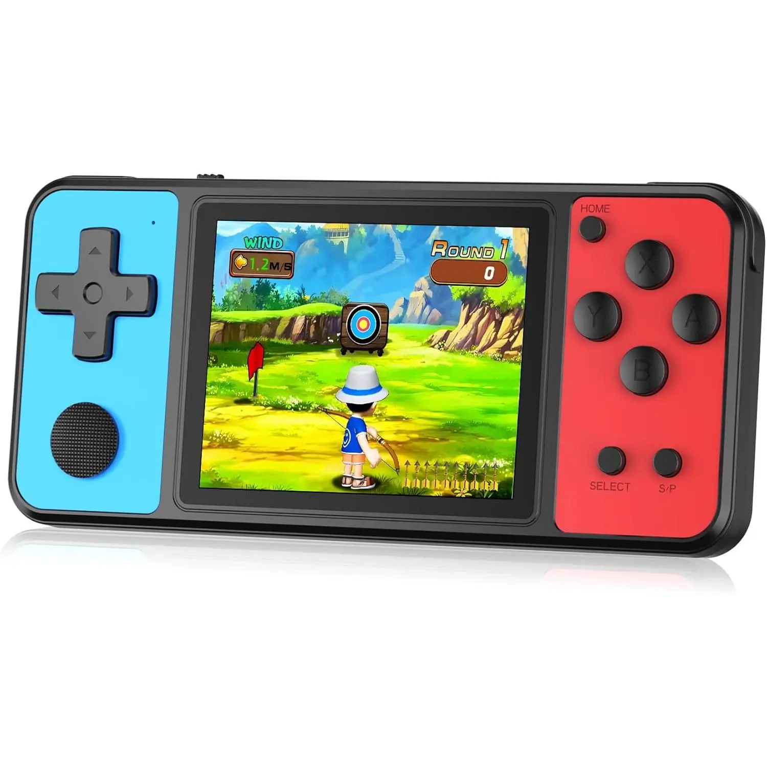 32 Bit Handheld Games  Kids Built-in 139 Video Games,3.0" IPS Screen Rechargeable Portable Arcade Gaming Player,Electronic Toys  Boys Girls Birthday Xmas Gift Blue-Red