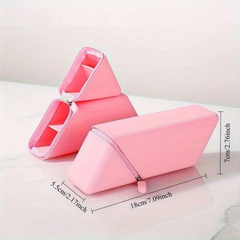 1 fashionable silicone pen holder, foldable large capacity expandable upright pencil case for desktop office and study, portable and high-quality design, suitable for birthday gifts, learning rewards, or Teacher's Day students and office use Pencil Bag