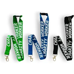 Charity Worker Lanyard with Safety Breakaway, Green