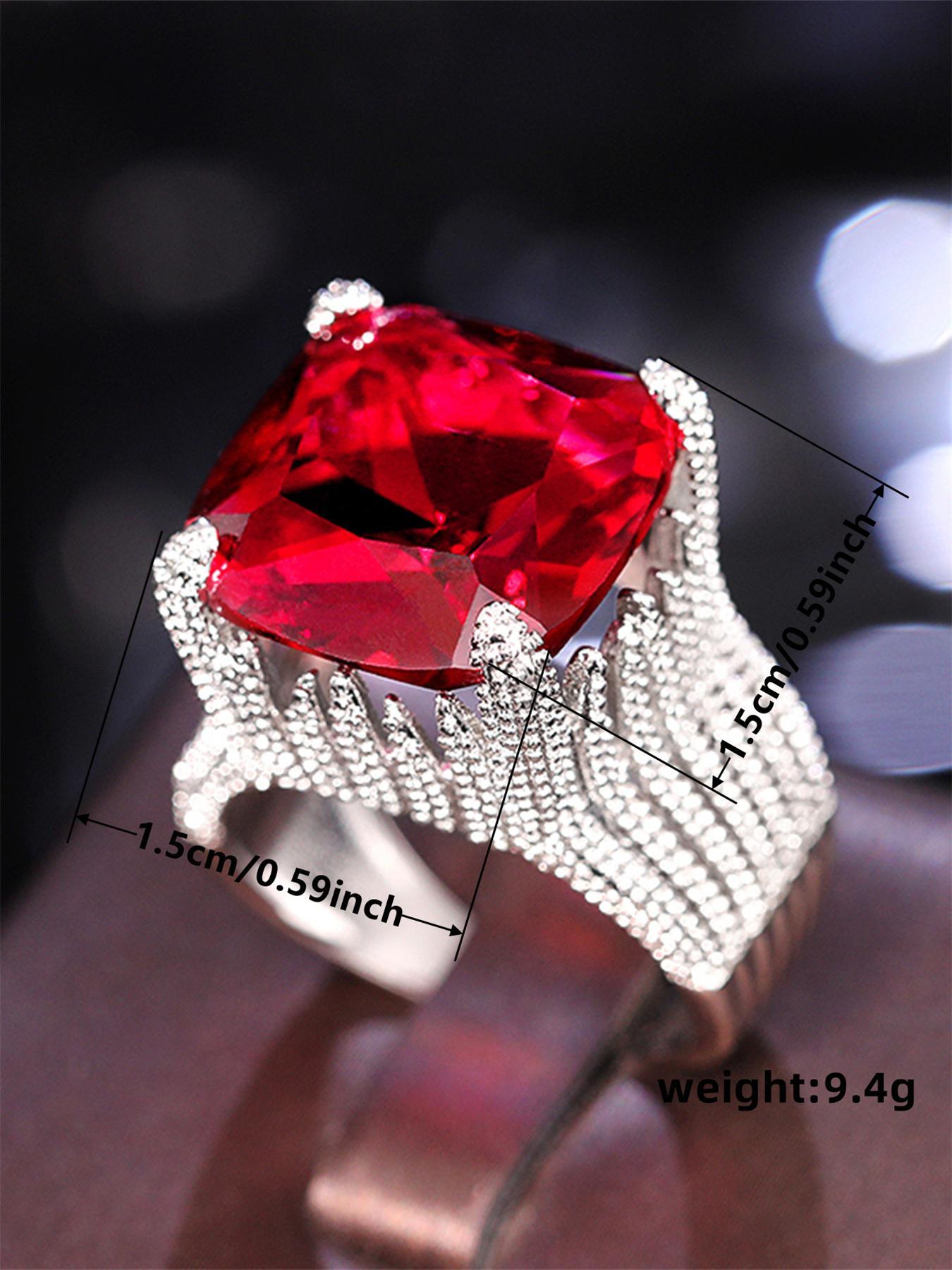 Elegant Artificial Gemstone Decorated Ring, Fashion Accessories for Party, Daily Clothing Decor for Girls and Women without Box, Elegant Everyday Ring