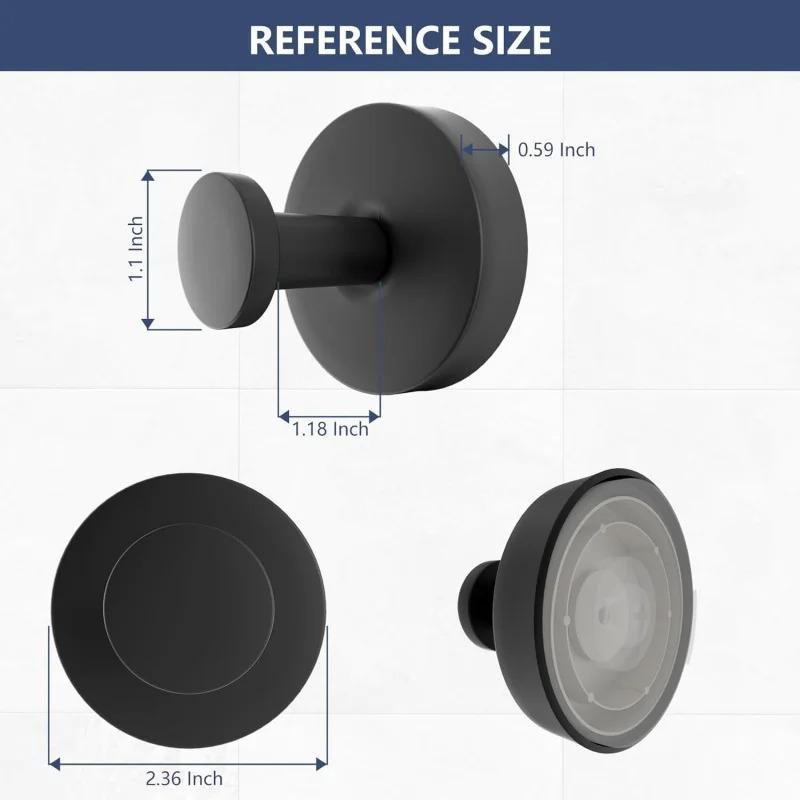 Suction Cup Hooks for Bathroom No Drill Installation Heavy Duty Stainless Steel Loofah Hook for Wall & Glass Window Versatile Use   Christmas Supplies & Decorations