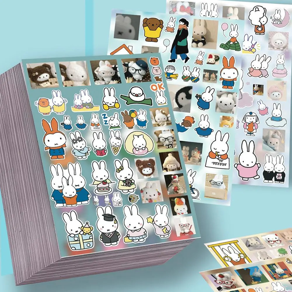 Kawaii Miffy Stickers Ins Style Cute Cartoon Creative High-appearance-level Diy Collage Material Waterproof Stickers