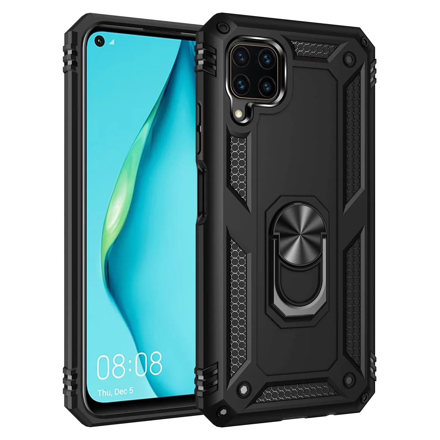 Case for Huawei P40 Lite/Nova 6 SE/Nova 7i Anti-Slip Magnetic Stand, 360° Rotatable Metal Ring, Shockproof, Durable for Huawei P40 Lite/Nova 6 SE/Nova 7i Phone Case