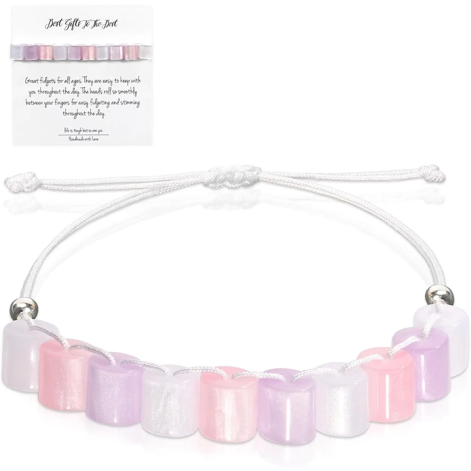 Fidget  Bracelet    Adjustable Mood Bracelet  Beaded Bracelet Fidget Strand  Bracelet Spinner    For Women   Party Birthday