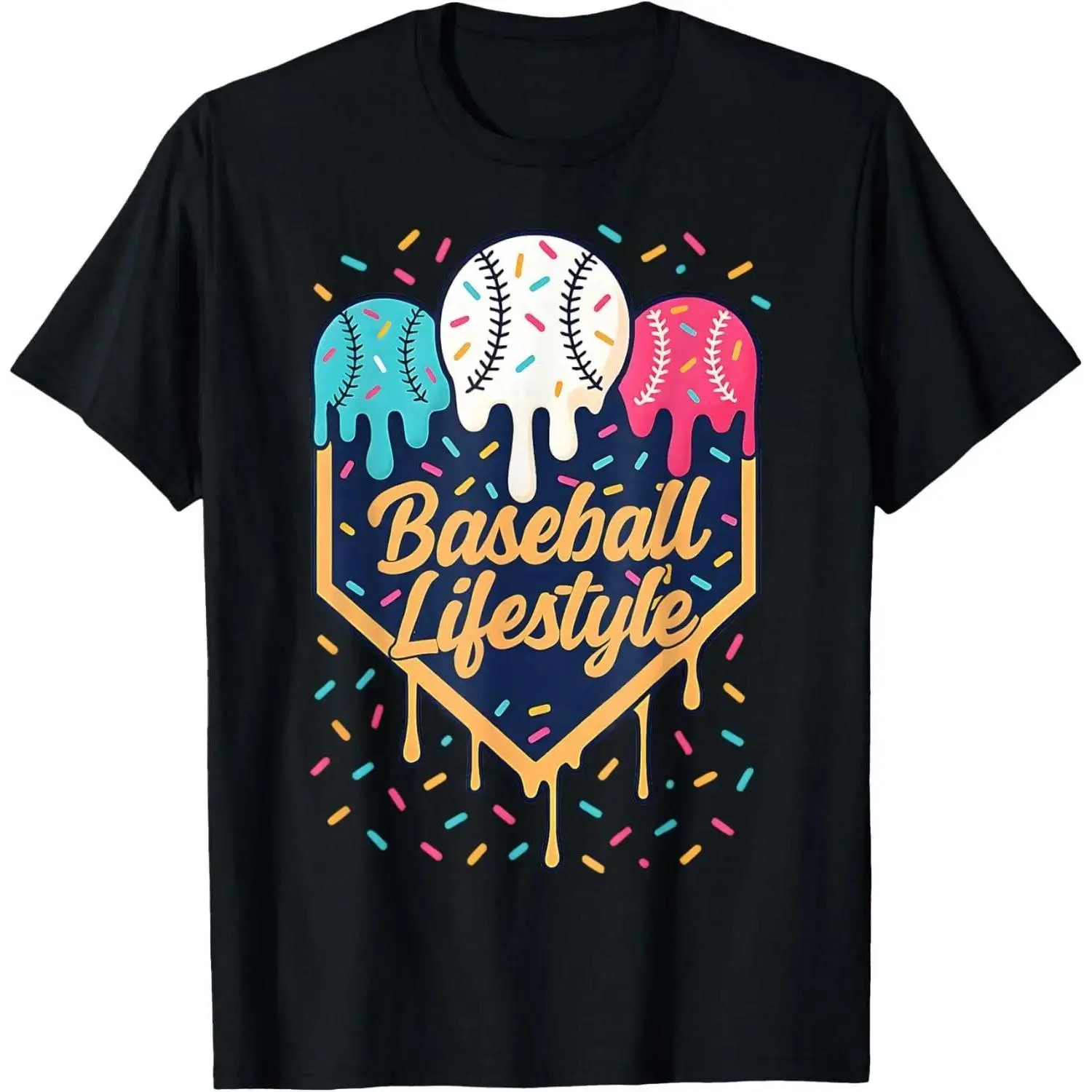 Baseball Life Apparel Youth Drip Baseball Boys T-Shirt Cotton Fabric