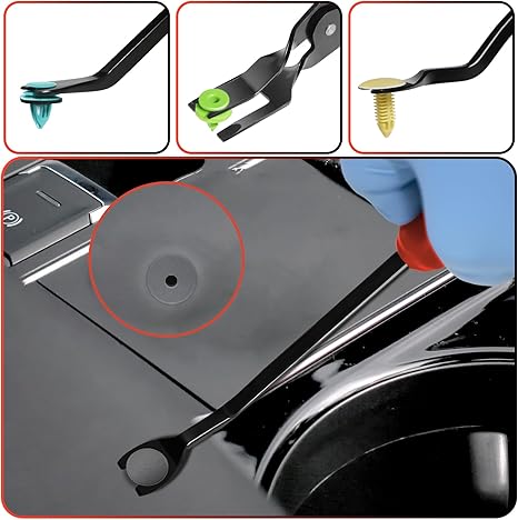 3 Pcs Auto Clip Pliers Set and Fastener Remover, Car Trim Rivet Removal Pry Tool Repair Kit with Storage Bag for Automotive Door Panel