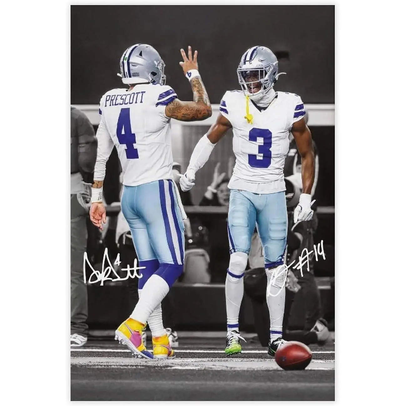 Dak Prescott George Pickens Canvas Poster |   for Living Room, Bedroom, Dorm Decor Home Office Wall Art