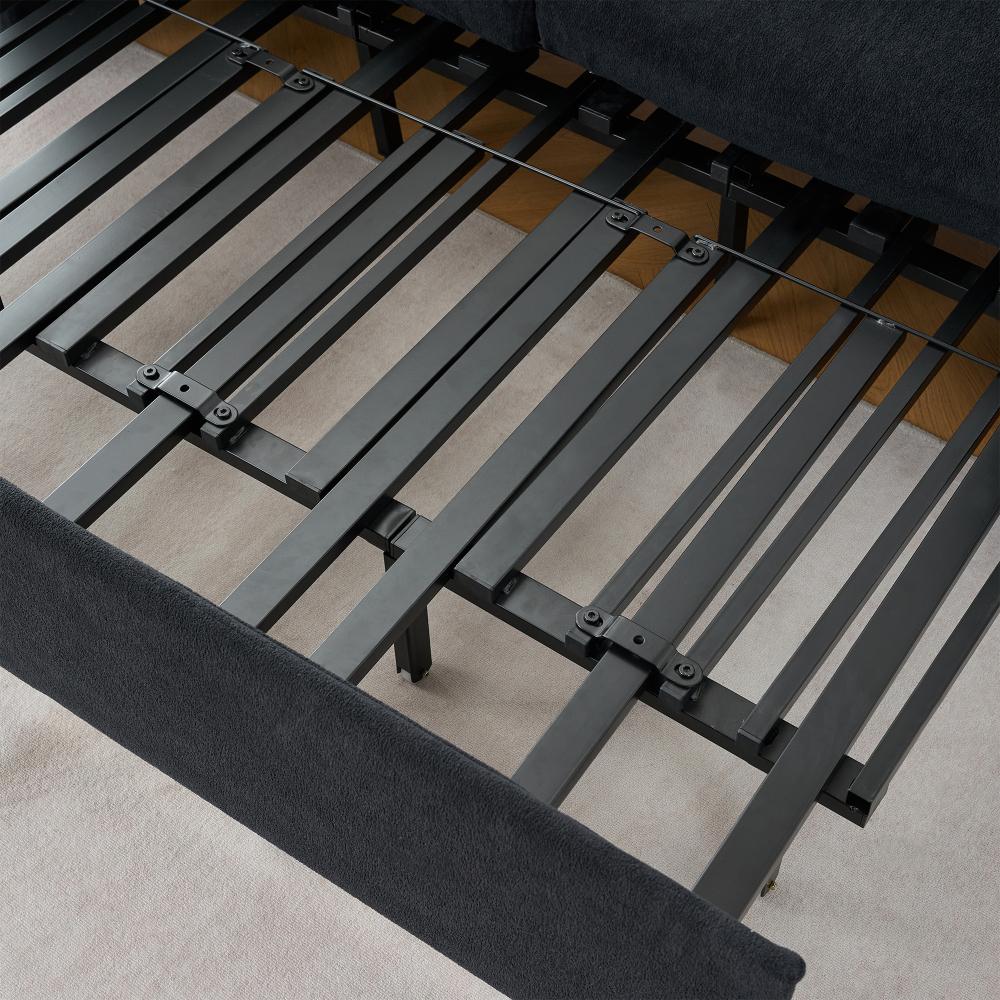 71''Convertible Pull-Out Queen Sleeper Sofa, 3-in-1 Sofa Bed with Side Storage & 8 Silent Casters, Thick Padded Chenille Loveseat for Living Room, Bedroom, Apartment,Beige