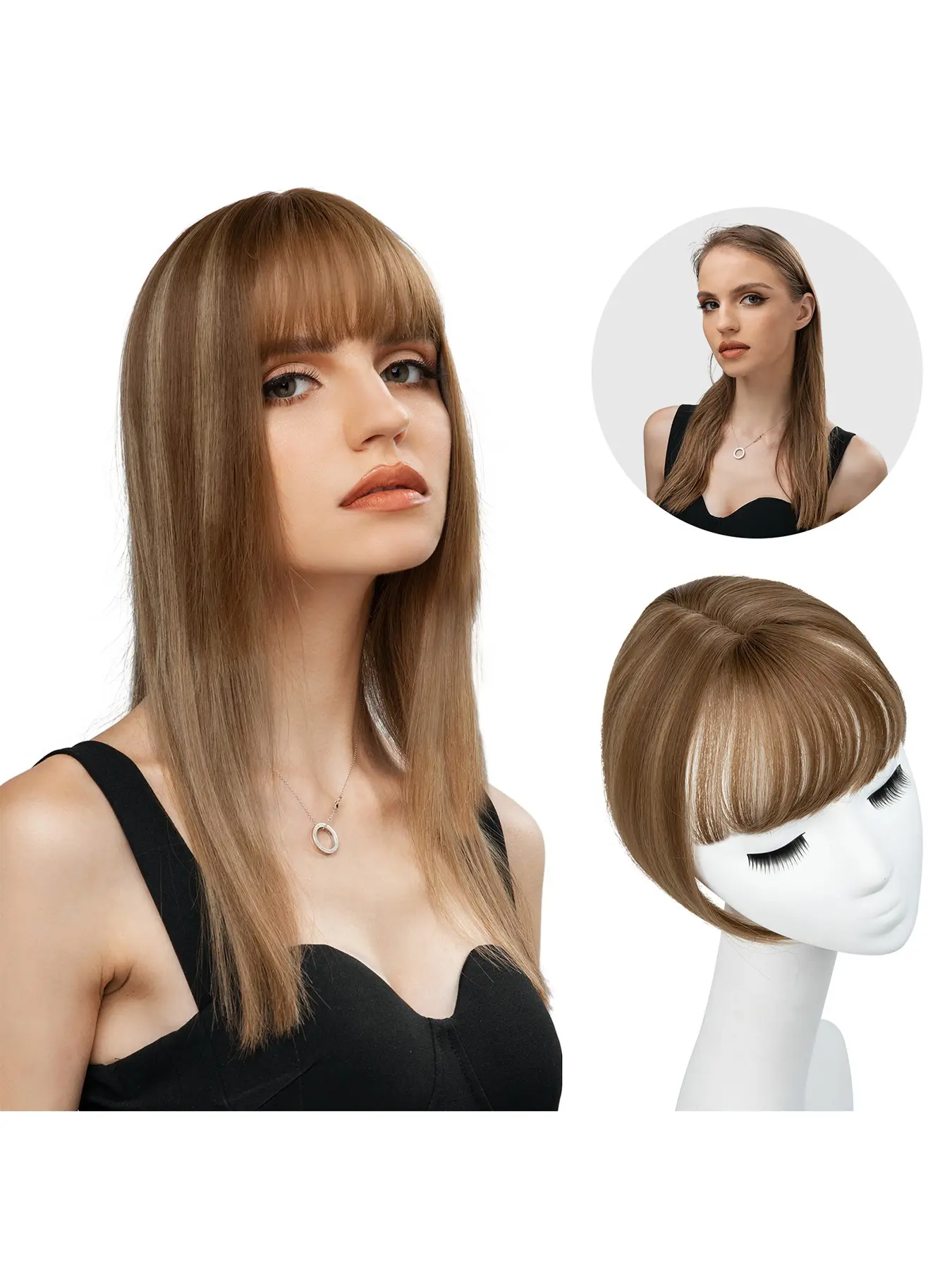 Natural Looking Hairpiece for Daily Use, Party & Ceremony Occasions, Adds Volume, Casual Style, Frontal Lace Synthetic Straight Wig