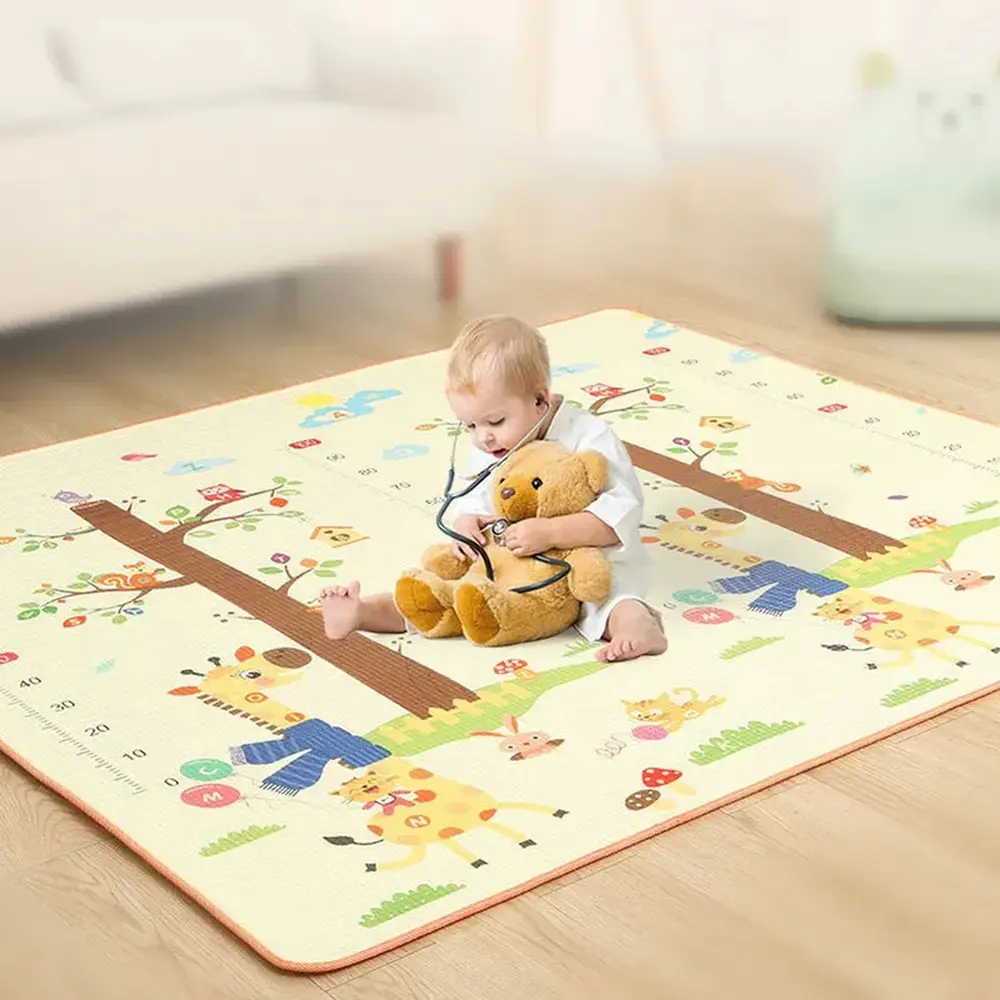 Baby Crawling Play Mat, 120*90cm EPE Foam Non-Slip Activity Rug for Newborns, Indoor Home Playroom Use (Toys & Hobbies, Floor Games)