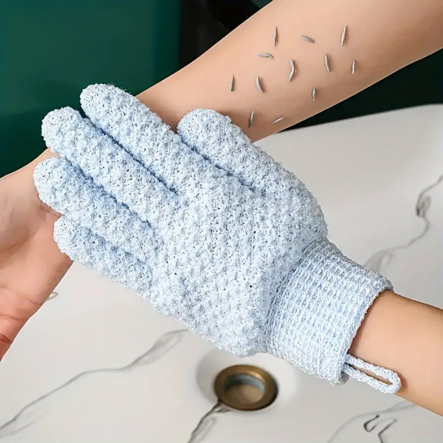 Home Exfoliating Bath Glove, Shower Dead Skin Remover, Deep Exfoliation, Body Scrubbing Mitt, Unisex, for Men and Women, Body Exfoliating Gloves