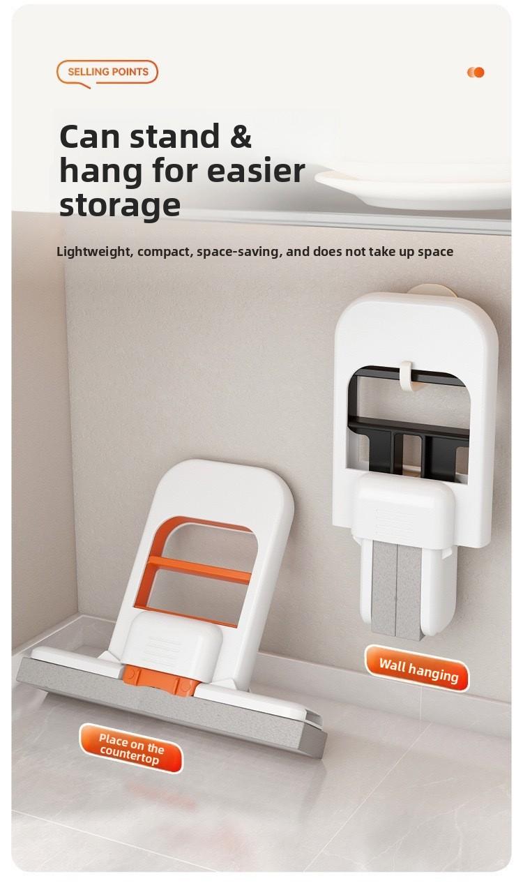 Mini Handheld Sponge Mop, Super Absorbent Portable Cleaner for Home Desktop, Bathroom & Kitchen, No Hand Wash Lazy Design, Compact Gadget for Quick Table Wipe & Small Space Daily Cleaning