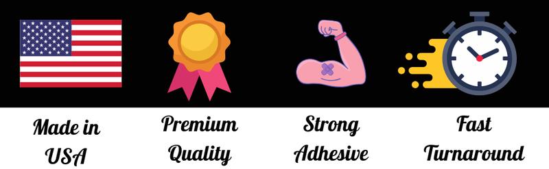 3 Pack Thin Blue Line Vinyl Decals – 5x3 Reflective American Flag Stickers for Cars, Trucks, SUVs, Laptops, Bumpers – USA Black Police Support Window Emblems