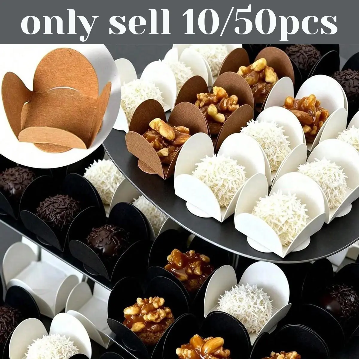 Chocolate Packaging Trays, Candy Chocolate Paper Boxes, Chocolate Truffle Wrappers, Collision-Proof Base, Ideal for Gifts and Decorations
